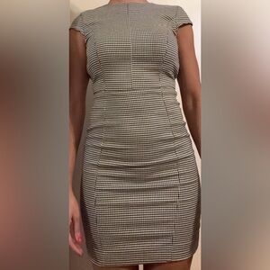H&M Black and White Houndstooth Dress